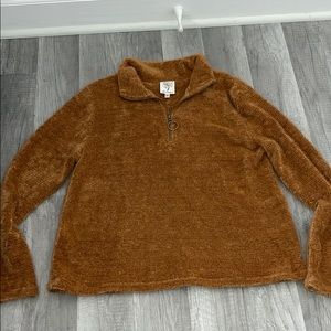Brown fuzzy sweater